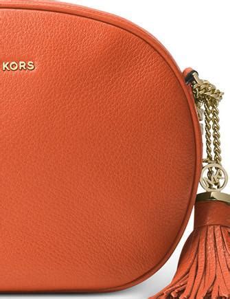 NWT Michael Kors Messenger Ginny Medium Orange Leather 